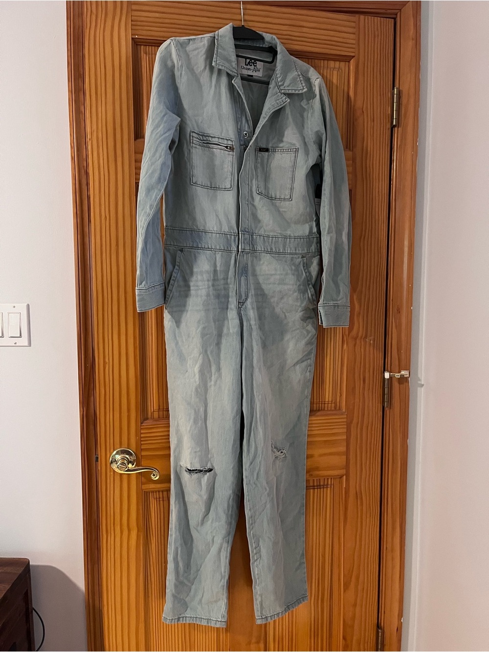 NWT Lee Jeans Women's Vintage Modern Union-Alls Size S Denim Barely Blue
